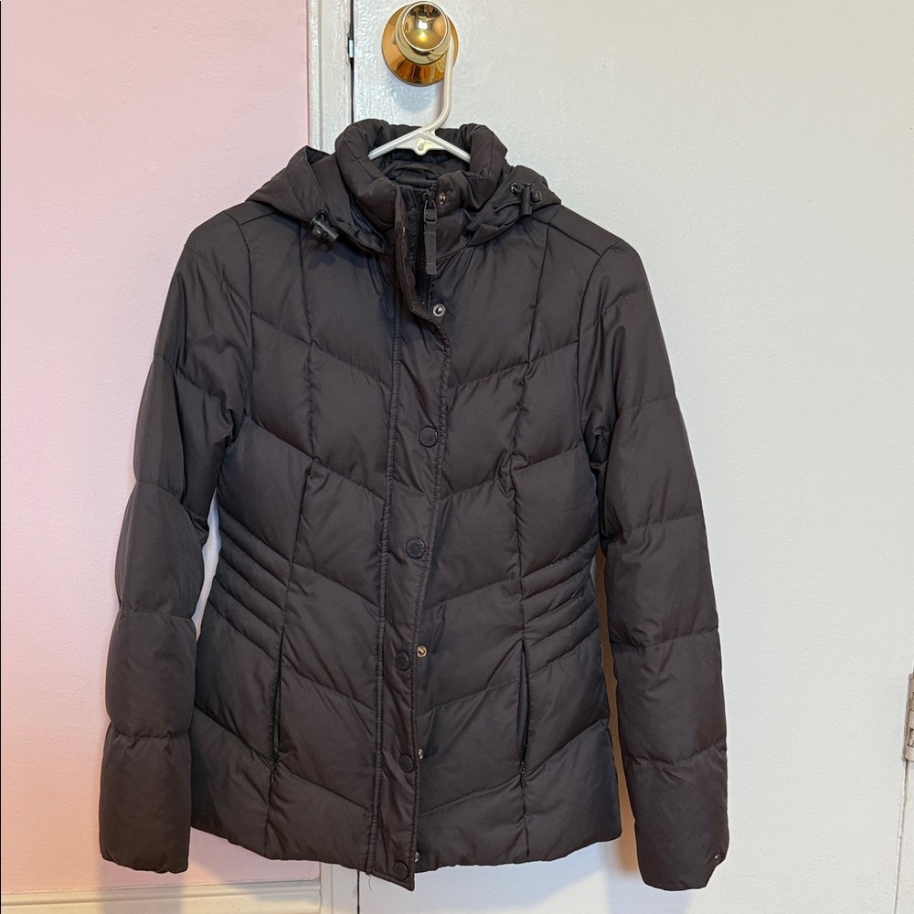 Tommy Hilfiger Women's Gray Puffer Feather/Down Jacket